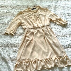 Ruffled Hem Chiffon Dress